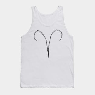 Dark and Gritty Aries Zodiac Sign Tank Top